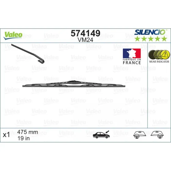 VALEO Silencio Viskerblad 475 mm, 574149