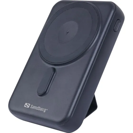 Sandberg Mag Wireless Powerbank 10000, Sort, 10000 mAh