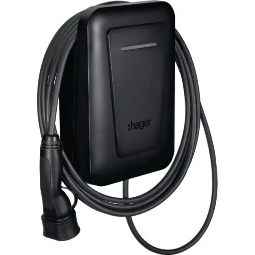 Hager Witty One 11 kW 3-faset med 6,5 m Type 2-kabel