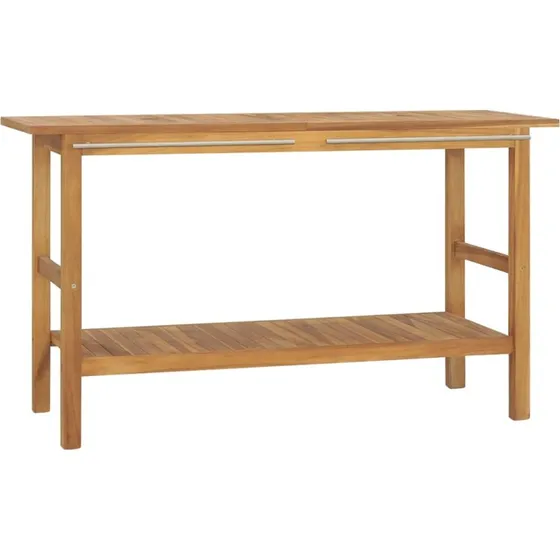 vidaXL Badeværelsesmøbel 132x45x75 cm i massivt teaktræ