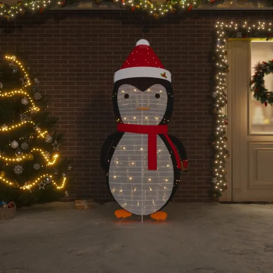 vidaXL Dekorativ Julepingvin 180 cm med LED-lys