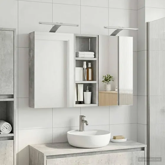vidaXL Badeværelsesskabsæt 3 pc 80 x 10,5 x 50 cm Konstrueret træ