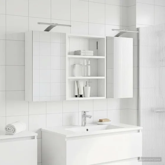 vidaXL Badeværelsesskabsæt 3 pcs 100 x 10,5 x 50 cm Konstrueret træ