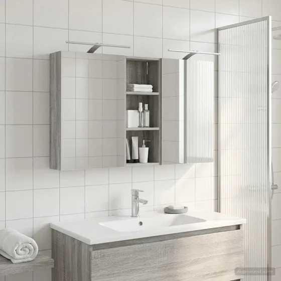 vidaXL Badeværelsesskabsæt 3 stk 130 x 14,5 x 70 cm Konstrueret træ