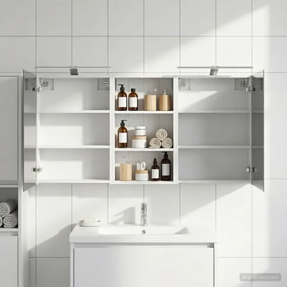 vidaXL Badeværelsesskabsæt 3 pc 140 x 14,5 x 70 cm Konstrueret træ