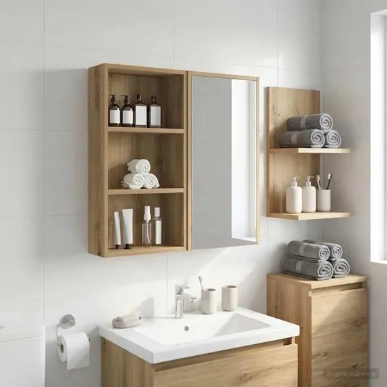 vidaXL Badeværelsesvægskab Artisan 40 x 14 x 70 cm Konstrueret træ