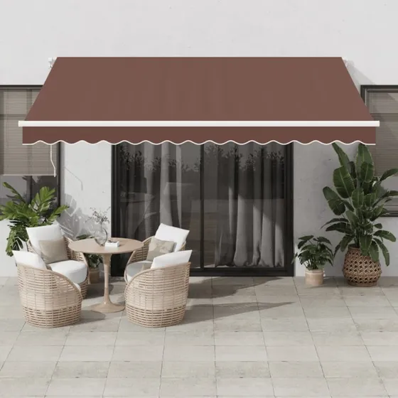 vidaXL Automatisk Markise 400x350 cm Brun
