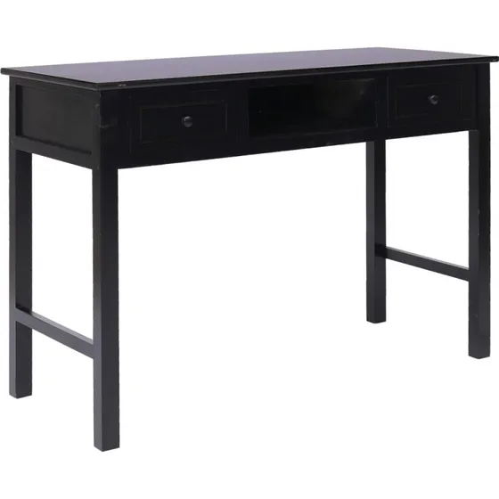vidaXL Skrivebord 110 x 45 x 76 cm træ sort