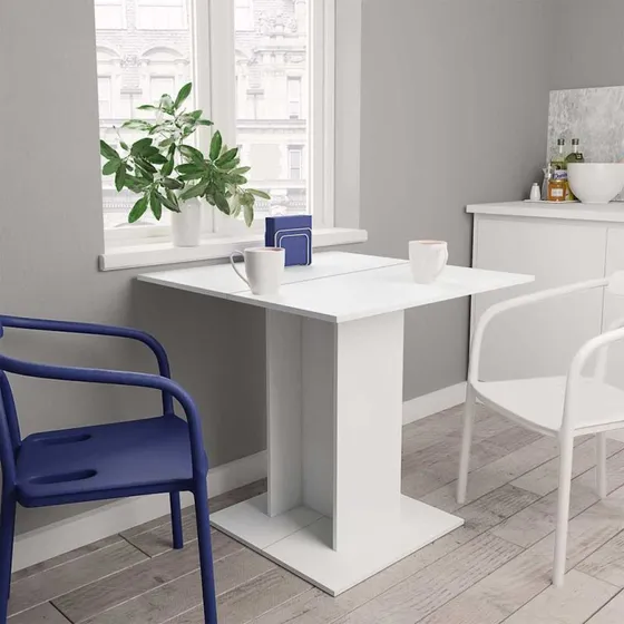 Møbelgruppen Spisebord 80x80x75 cm Sort Konstrueret Træ