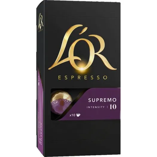L'OR Capsuler Espresso Supremo – Intensitet 10 – 10 stk