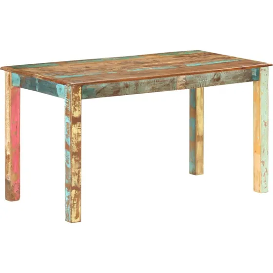 vidaXL Spisebord 140x70x76 cm Massivt Genbrugstræ