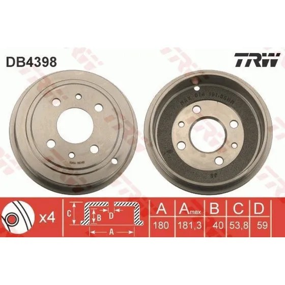 TRW Bremsetromle DB4398