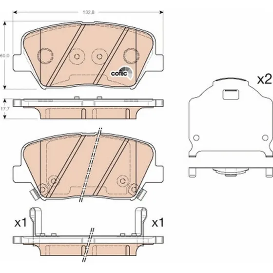TRW Bremseklodser GDB3549 for Hyundai KIA (Akselsæt)