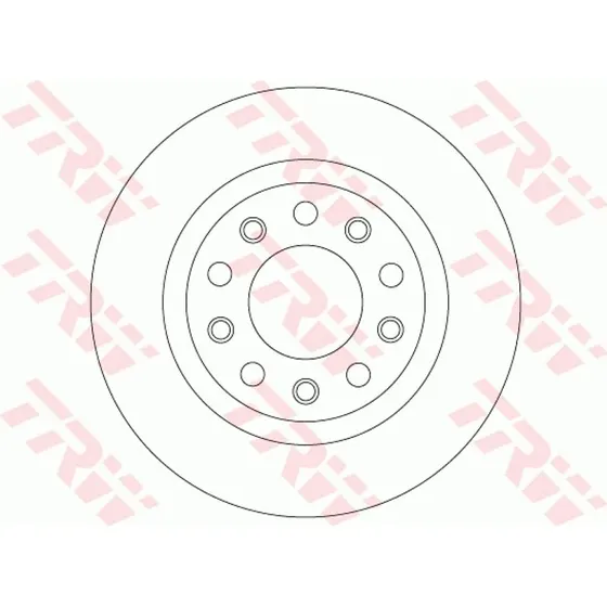 TRW Bremseskive DF8070, sort, 264 mm, til Alfa Romeo Giulietta