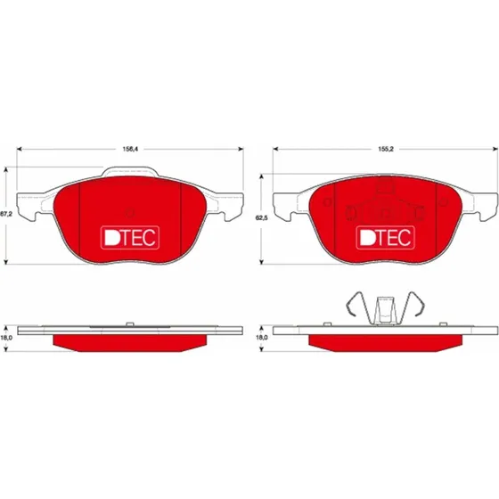 TRW Bremseklodser GDB1583DTE for FORD, MAZDA, VOLVO