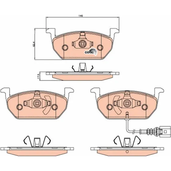 TRW Bremseklodser GDB2080 for AUDI, SEAT, SKODA, VW