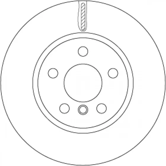 TRW Bremseskive DF6757, 294 mm, ventileret, sort, lakeret