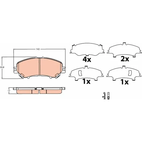 TRW Bremseklodser GDB3622 for Nissan Qashqai II
