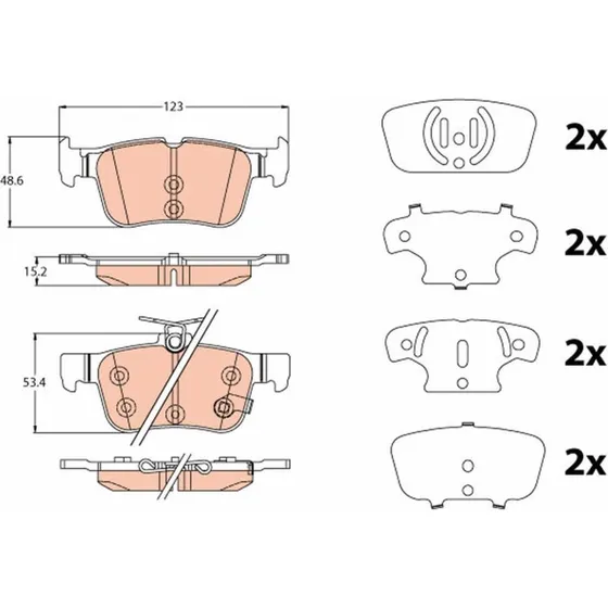 TRW GDB2115 Bremseklodser til Ford Focus IV, Kuga og flere