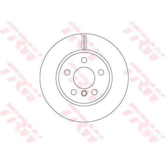 TRW Bremseskive DF6799, 280 mm, ventileret, sort, 5-hul, til BMW & MINI