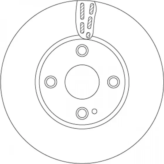 TRW Bremseskive DF6793 for Mazda 2, MX-5 IV & RF