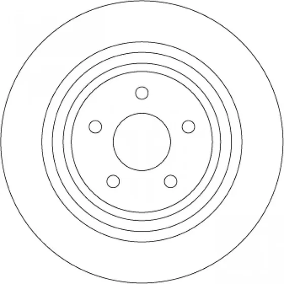TRW Bremseskive DF6976, 316 mm, sort, lakeret, til FORD Kuga II