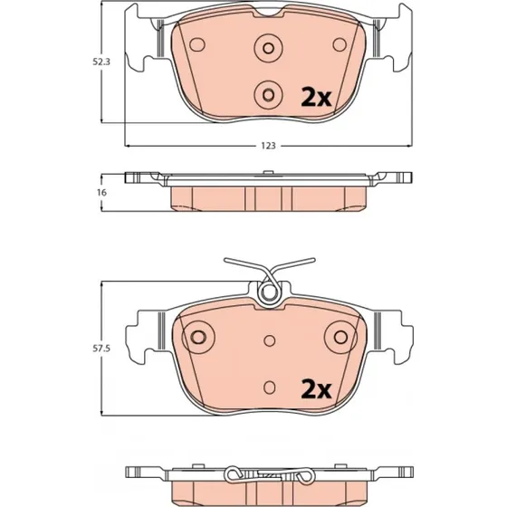 TRW Bremseklodser GDB2373 til VW, Audi, Seat (5WA698451, 8Y0698451)