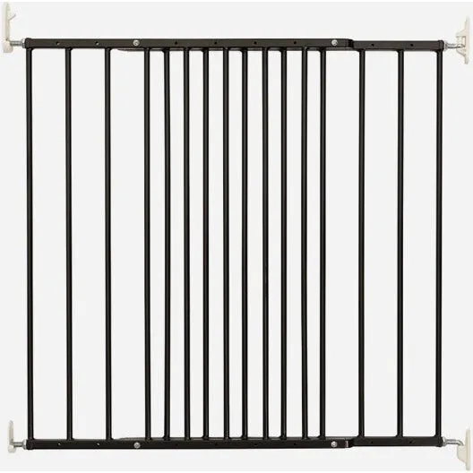 DogSpace Lucky udvidende hundelåge, sort (62,5–106,8 cm) - skruemonteres