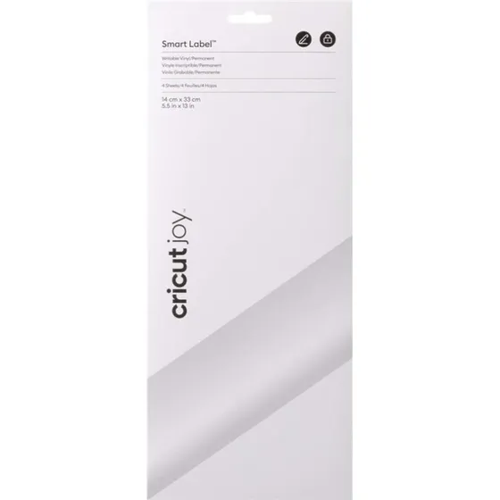 Cricut Joy Smart Label Hvid 14x33 cm, 4 ark