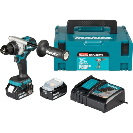 Makita DDF492RTJ 18V LXT Bore-/skruemaskine med 2x 5Ah batterier