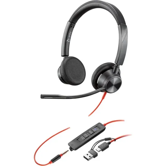HP Poly Blackwire 3325 Kablet Høretelefoner Sort