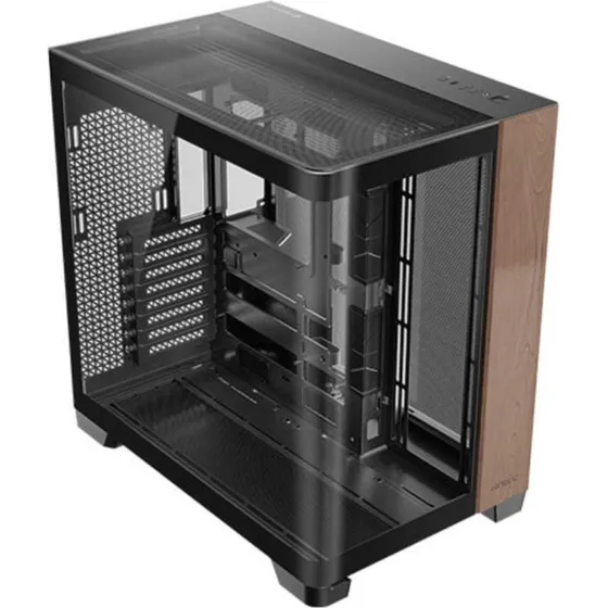 Antec C8 Curve Wood - Full Tower PC-kabinet, sort/transparent med træfront