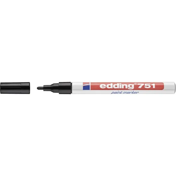 Edding 751 Paintmarker, Sort, 1-2 mm