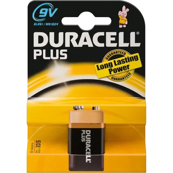 Duracell Plus 9V Batteri (MN1604), 1 stk.