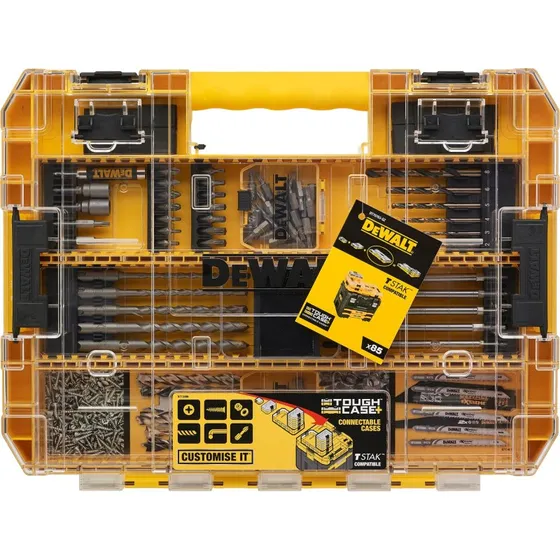 DeWALT DT70763-QZ Skruetrækker & Borebit Sæt, 85 Del, Hammerbor
