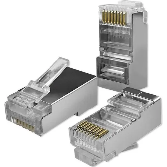 Qoltec RJ45 CAT6 FTP med forgyldte kontakter, 100 stk.