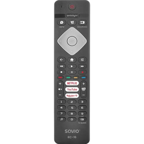 Savio RC-16 Fjernbetjening til Philips TV – Universal IR, 20 Enheder