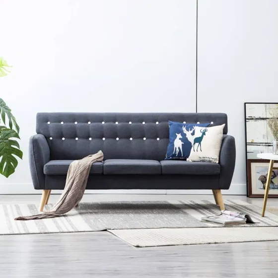 3-Personers Sofa Lysegrå 172x70x82 cm