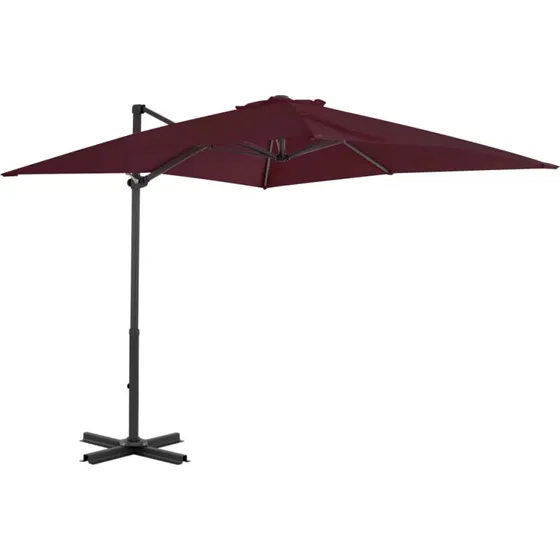 Hængeparasol Aluminiumsstang Bordeaux - Lysegrøn, 300 x 238 cm