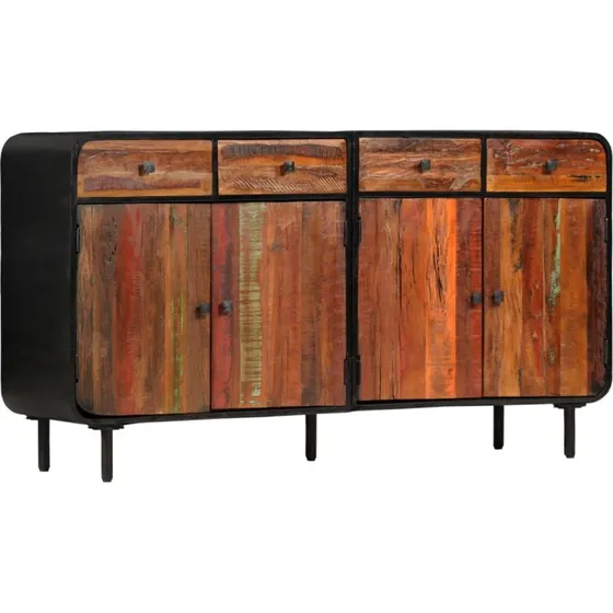 vidaXL Skænk 140 x 35 x 76 cm massivt genanvendt træ