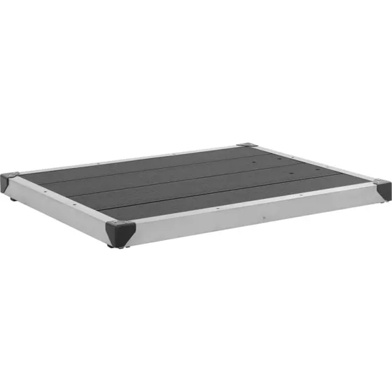 vidaXL Brusekar 80 x 62 cm WPC rustfrit stål grå