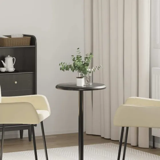 vidaXL bordplade Ø40x2,5 cm marmor sort
