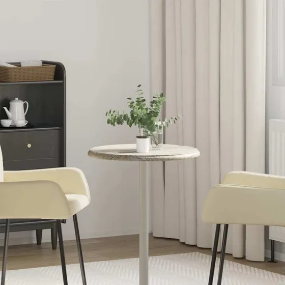 vidaXL bordplade Ø50x2,5 cm marmor grå