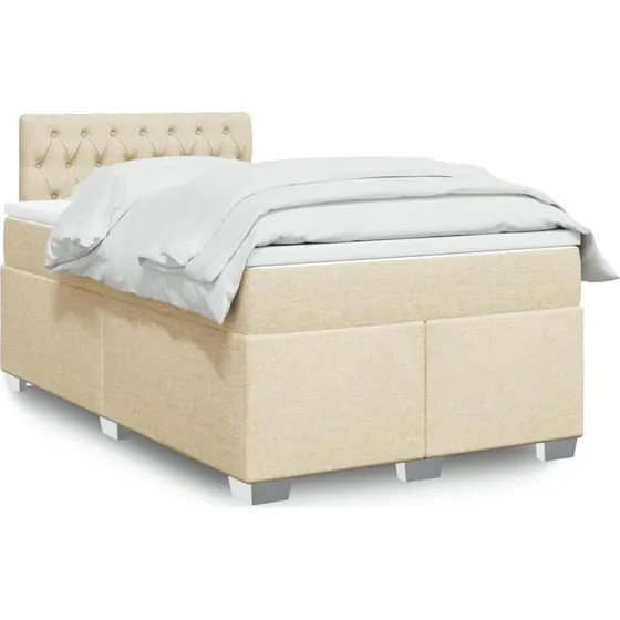 vidaXL Kontinentalseng med Madras 120x190 cm Creme