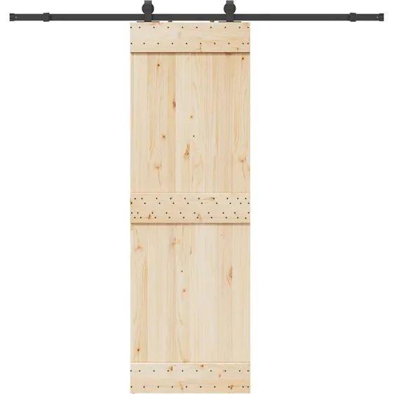 vidaXL skinnesæt til skydedør 213 cm, stål, sort