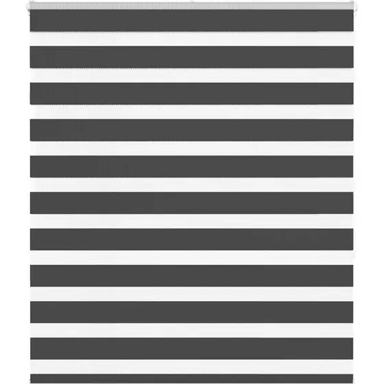 vidaXL Zebragardin Sort 130x150 cm, 100% Polyester