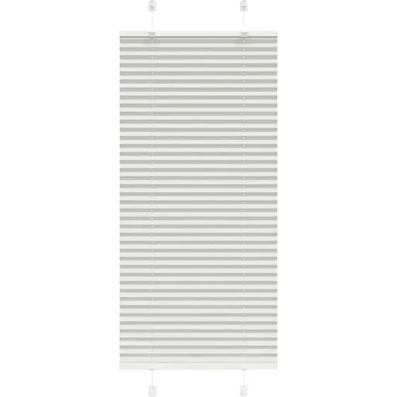 vidaXL Plisségardin Lysegrå 55x100 cm, 100% Polyester