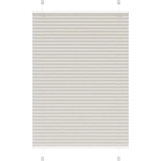 vidaXL Plisségardin Lysegrå 95x100 cm, 100% Polyester