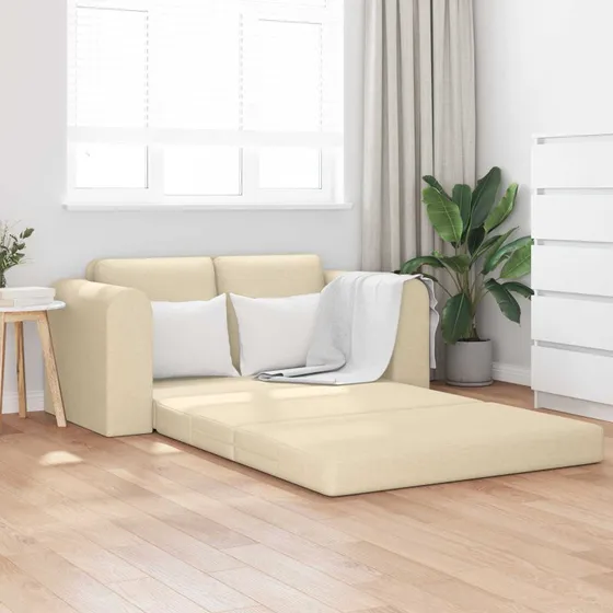 vidaXL Sovesofa 60 cm Creme Stof