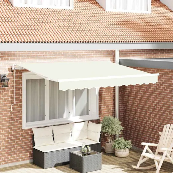 vidaXL Utrækkelig Markise Creme 300 x 200 cm